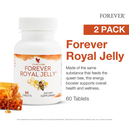 Forever Royal Jelly 100% Natural, Pack of 2 (120 Tablets)