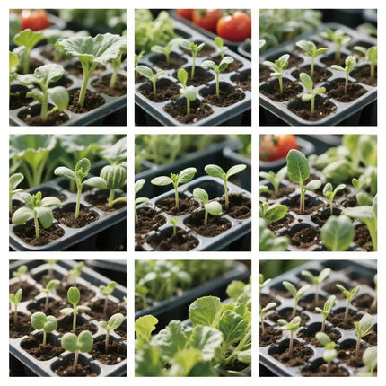 120 Cell Seedling Starter Trays Reusable, Plant Trays Growing Kit, Mini Propagator Germination Trays, Greenhouse Growing Kit, Growing Trays for Nursery Plants Indoor Greenhouse