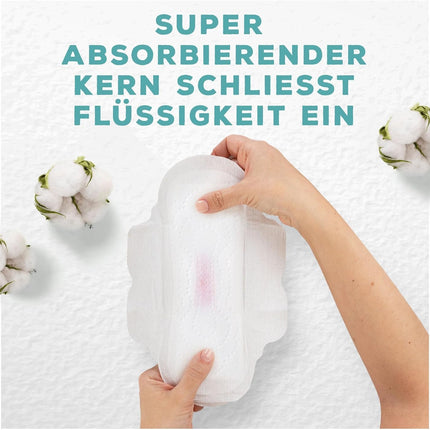 Always Ultra Women's Pads Size 1, Cotton Protection Normal, 66 sanitary pads with wings (3 x 22 pads), monthly pack, ultra-thin and super absorbent