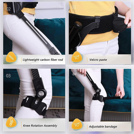 Body Power Walking Aids, Physiotherapy Leg Lift Support with 3 Adjustable Intensity Levels, Pendulum Principle Walking, for Elderly People with Limited Mobility, Stroke Hemiplegia