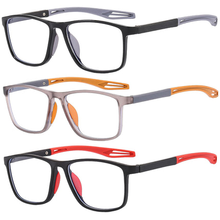 Fsread Reading Glasses Men Set of 3 Sporty Design, Comfortable and Flexible Lightweight Blue Light Blocking Reading Aid for Men +2.0