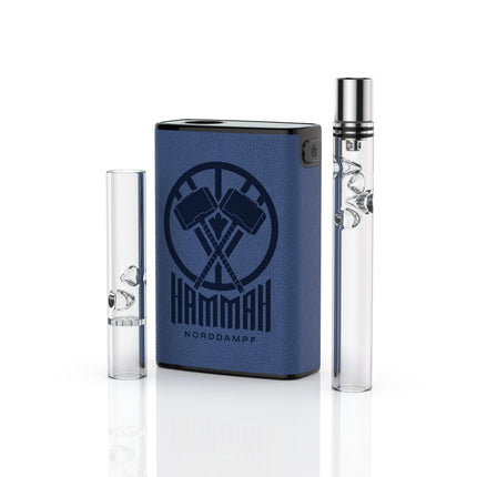 Norddampf HAMMAH Herb Vaporizer | Compact premium vaporizer for herbs | Hybrid heating technology | 1600mAh battery | 30s heat-up time | Insulated airway | 5 temperature levels | NORDIC BLUE
