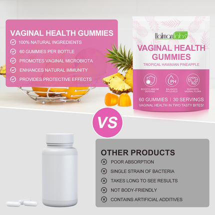 Premium Feminine Balance Gummies - Hawaiian Pineapple - PH Balance - Gummies for women of all ages, support for women's health and wellness - immune support - vegan and gluten-free