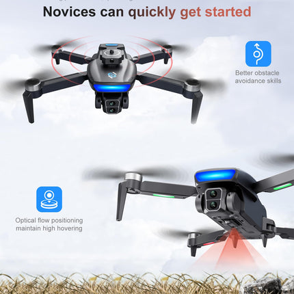 OBEST GPS Drone with 4K Camera, 5G WiFi Transmission, FPV RC Quadcopter, 360° Obstacle Avoidance, Intelligent Return, Rechargeable Handle for Remote Control, 2 Batteries