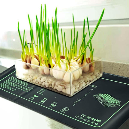 Plant Heating Mat Graphene, Heat Mat for Seedling Germination, IP67 Waterproof 20W Temperature Heating Pad Mat Warmer Bed Mat for Cultivation Greenhouse or Growbox (53*25 cm, with Thermostat Timer)