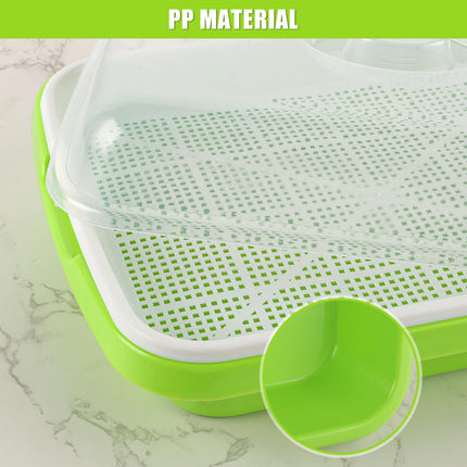 CYEER 8 Pack Sprouting Trays, 34x25x11CM Cress Seed Trays, Microgreens Seed Trays, Sprouting Tray, Sprouting Kit for Growing Mung Beans, Alfalfa, Wheatgrass