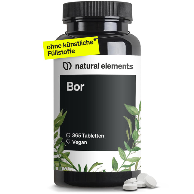 Pure Boron – high-dose 3 mg boron per tablet – 365 tablets – vegan, natural, laboratory-tested &amp; produced in Germany