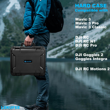 LEKUFEE Waterproof Carrying Case for DJI Mavic 3 Pro/Mavic 3 Classic/DJI Mavic 3/Cinema/Combo/DJI RC Pro/DJI RC/RC N1/Goggles 2/Integra/DJI RC Motion 2 and Accessories (Protective Case Only)