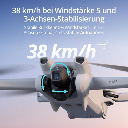 DJI Mini 3 (DJI RC) – Lightweight and foldable mini camera drone with 4K HDR video, 38 min flight time, true vertical shots and intelligent features, C0