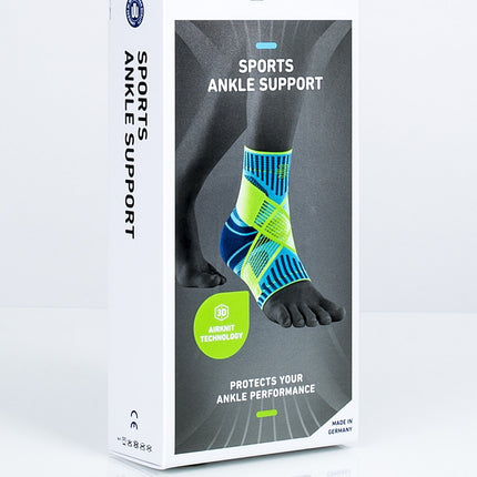 BAUERFEIND Ankle Support Unisex, 1 Ankle Support for Sports Such as Football, Fitness, or Running, Prevents Sprains, Blue, M