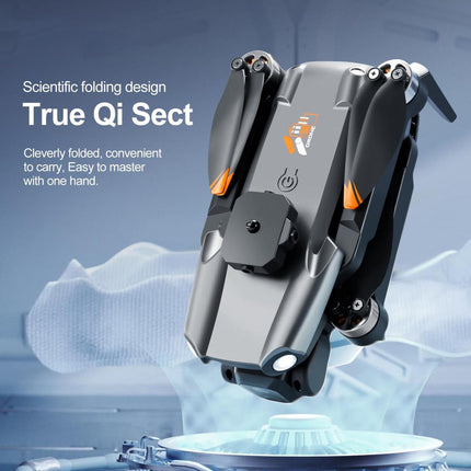 RC Drone, 4K Dual Camera, 50x Zoom, 4-Sided Obstacle Avoidance, Optical Power Positioning Hovering, WiFi Remote Control Gravity Sensing Quadcopter with LED Light
