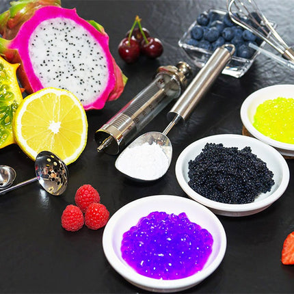 Propylene glycol alginate, PGA, E 405, algin, emulsifier, thickener for liqueurs and creams, molecular cuisine. 2 sachets, 50g each (100g).