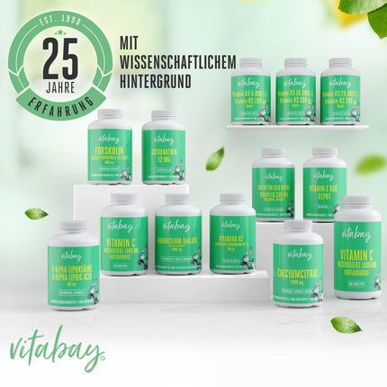 Vitabay Lysine High Dose 800mg - 365 L-Lysine Tablets Vegan &amp; Laboratory Tested - Essential Amino Acid Lysine Capsules - No Unwanted Additives