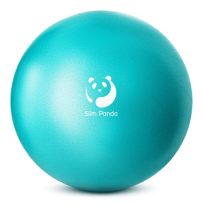 Slim Panda Exercise Ball Small, 23-25cm Pilates Ball with Inflatable Straw, Soft Yoga Ball Exercise Inflatable Ball for Senior Therapy, Home, Fitness, Balance Training (Blue Lake)