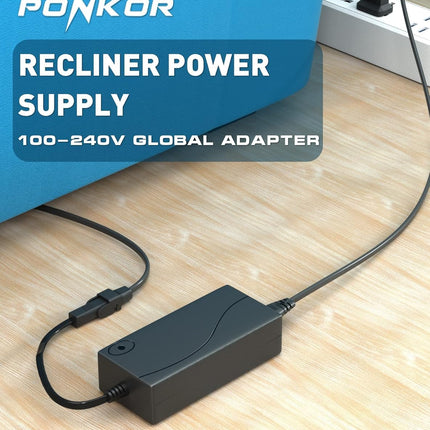 Power Recliner Power Supply 29V/24V 2A Electric Recliner Sofa Transformer Power Supply for Lift Chair or Power Recliner, 2 Pin Replacement Power Supply
