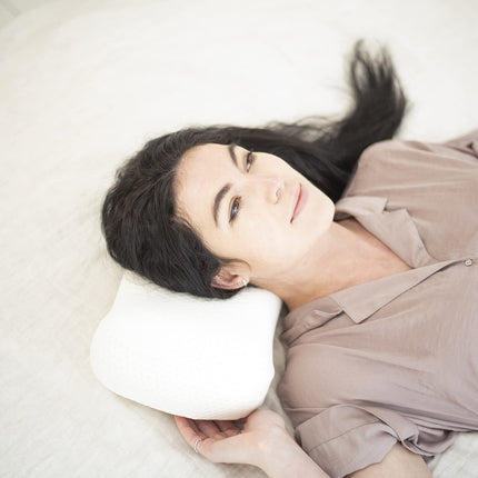 Lifenaxx 2-in-1 pillow for neck pain in the office, in the car, in bed, on the couch/knee pillow for side sleepers LX-038 - ergonomic pillow - made of high-quality memory foam