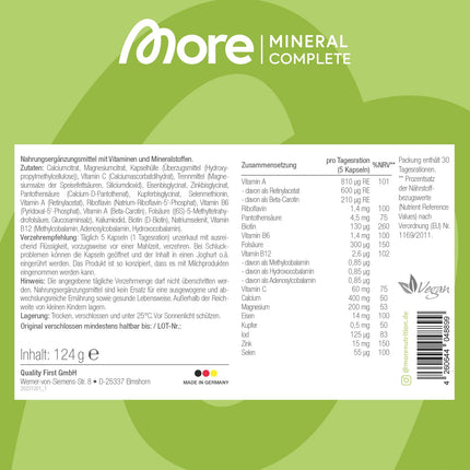 More Mineral Complete V4, 150 capsules with vitamin and mineral complex