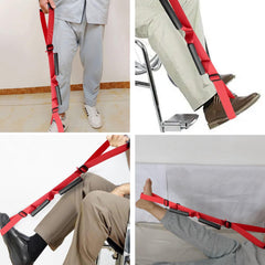 Rehabilitation leg lifting straps with stable design for easy mobility aid