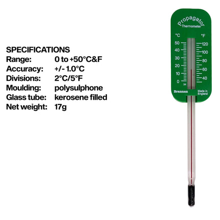 Brannan Soil Thermometer – Measure soil temperature in indoor greenhouses for planting and sowing seeds and plants