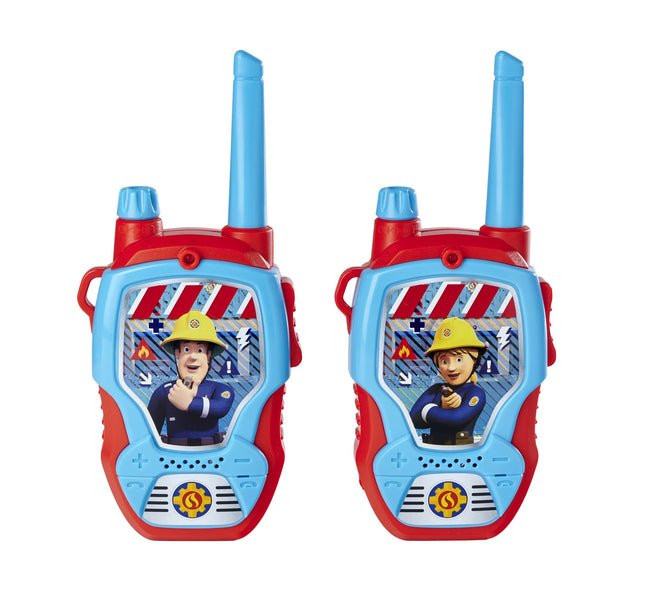 Dickie Toys – Fireman Sam Walkie Talkies – 2 radios, specially designed for children ages 4 and up, up to 100 m range, toy radios, red