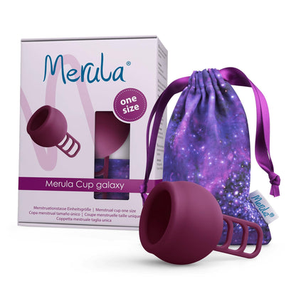Merula Cup galaxy (purple) - One size menstrual cup made of medical silicone