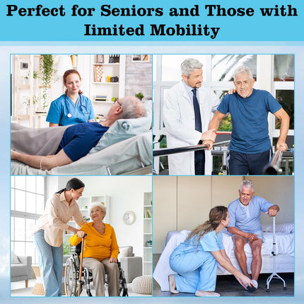 supregear walking belt - non-slip transfer aid with 7 handles and quick release, ideal for the care of elderly people, Aqua