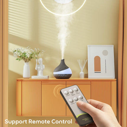500 ML Aroma Diffuser, Upgrade Diffuser for Large Rooms, Aromatherapy Diffuser with Remote Control 4 Timer Settings 14 Colors LED Automatic Shut-off Function