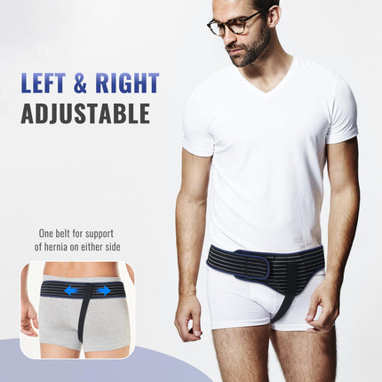 HEERTEEAJ Inguinal Hernia Belt for Men &amp; Women | Left or Right Side | Hernia Belt for Men | Inguinal Hernia Support Band | Adjustable