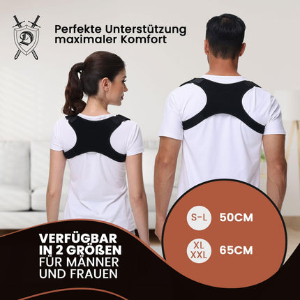 DONNER KRAFT Posture Corrector Men Women Innovative Back Support Belt: Back Posture Correction Belt for Men and Women - Adjustable and Breathable Posture Trainer (SL)