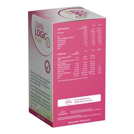 OMNi LOGiC PLUS, 90 servings (450g), Fiber, With Glucomannan, Powder, Vegetarian, Gluten-free