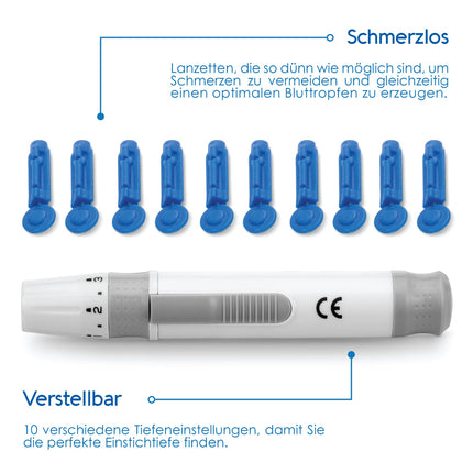 KetoBM Blood Ketone Meter Kit for Keto Diet Testing – Complete Ketone Testing Kit with Ketone Monitor, Keto Strips, Penetration Device &amp; Lancets