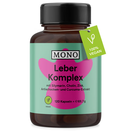 MONO Liver Complex – 120 vegan capsules with silymarin, choline and zinc
