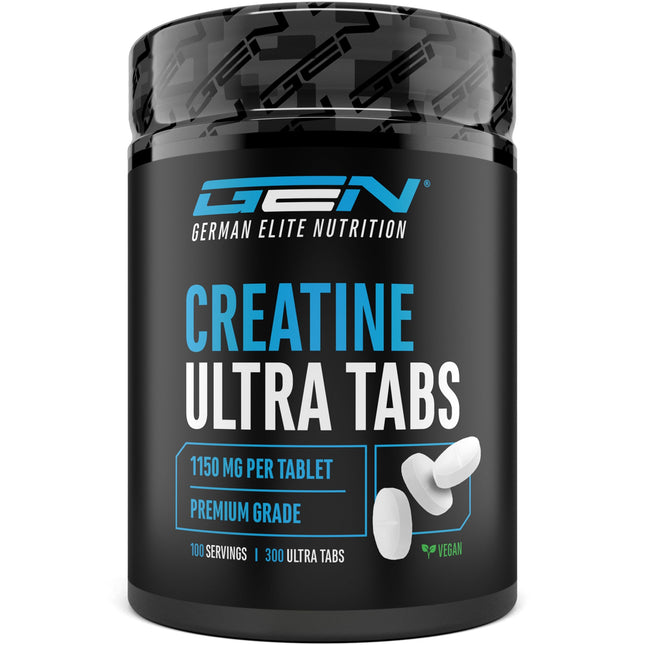 Creatine Ultra Tabs - 300 tablets with 1150 mg of pure creatine monohydrate each - 100 applications - Premium: Ultrafine + mesh factor of 200 - High dosage - Vegan