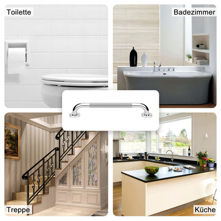 supregear Grab Bar Bathroom, 304 Stainless Steel Bathroom Grab Bar, Non-Slip Bathroom Handle Safety Handle Indoor/Outdoor Auxiliary Handle for Kitchen Bedroom Bathtub, Shower and Steps, 30 cm