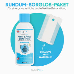 Anti-Lice Shampoo – 200 ml Value Pack – Lice Shampoo including Lice Comb – Lice Shampoo Family Pack for Adults and Children (Lice Shampoo, 200 ml)