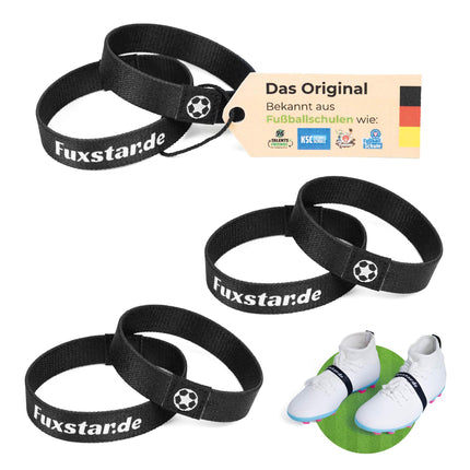 FUXSTAR - The Shoelace Fixing Band™ for football boots, shoelace holder against untidy loops, known from professional football camps, made from sustainable rPET (3 pairs)