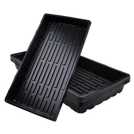 Getervb 5 pieces growing plate plant growing tray plastic planting tray greenhouse growing tray for garden balcony vegetables fruit seeds plant germination
