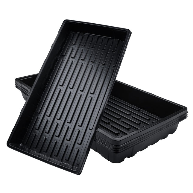 Getervb 5 pieces growing plate plant growing tray plastic planting tray greenhouse growing tray for garden balcony vegetables fruit seeds plant germination