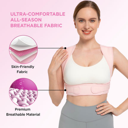 Back Support for Posture Correction, Posture Corrector, Adjustable, for the Upper Back, Supports the Clavicle and Relieves Neck, Shoulder and Upper Back Pain (S/M)