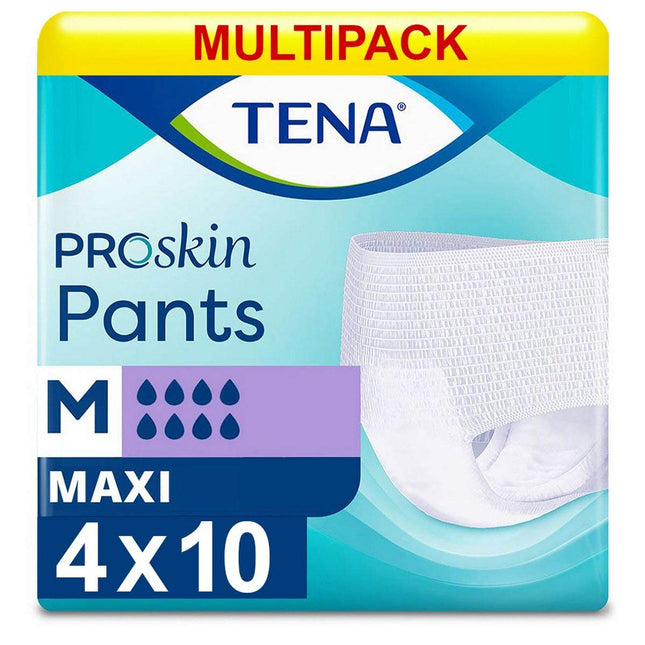 Tena Maxi diapers, for hip size: 80-110 cm, size: M, 4 packs of 10 each