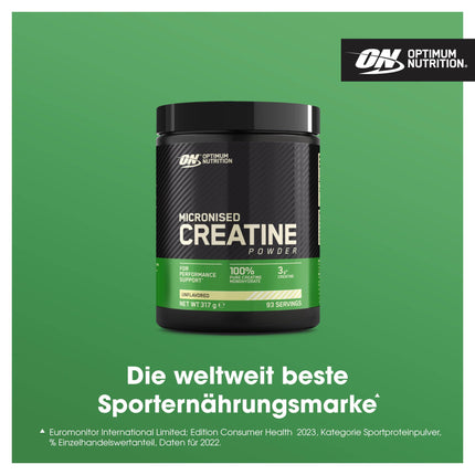 Optimum Nutrition Micronized Creatine Powder, 100% Pure Creatine Monohydrate Powder, Unflavored, 93 Servings, 317 g