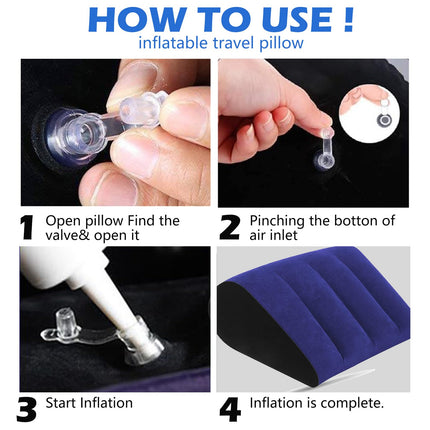 1 Piece Sex Toy for Couples, Erotic, Triangle Inflatable Ramp Sex Games Couples Toys Deeper Position Support Pillow, Erotic Ramp Sex Toy for Men, Women (Blue)