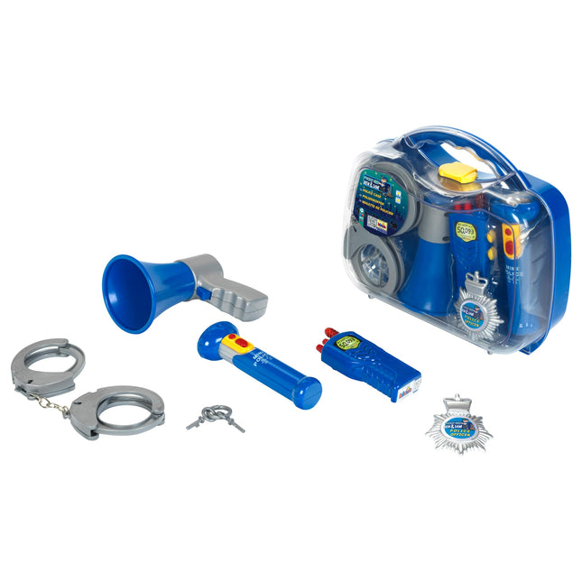 Theo Klein Police Case I With flashlight, walkie-talkie, megaphone and handcuffs I Toy for children from 3 years