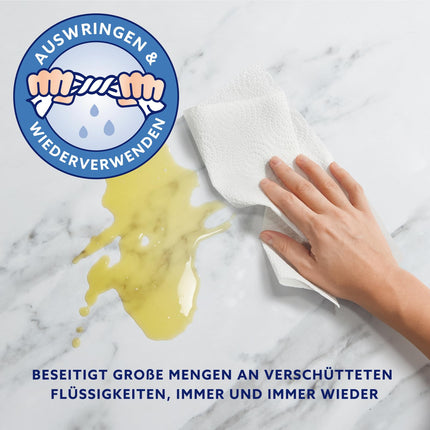 by Amazon ULTRA Kitchen Roll, Extra Absorbent, 4 Rolls (4 Rolls, 1 Pack), 45 Sheets per Roll, Wring and Reuse, FSC Certified