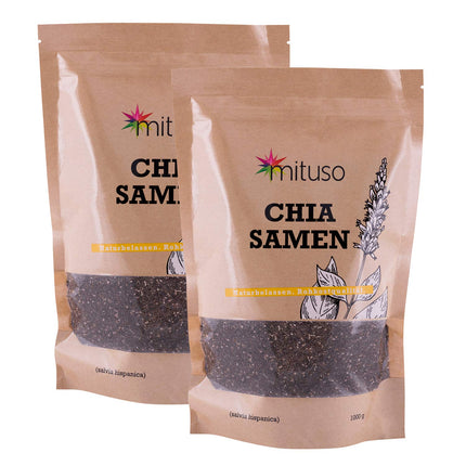 mituso Chia seeds, pack of 2 (2 x 1000 g)