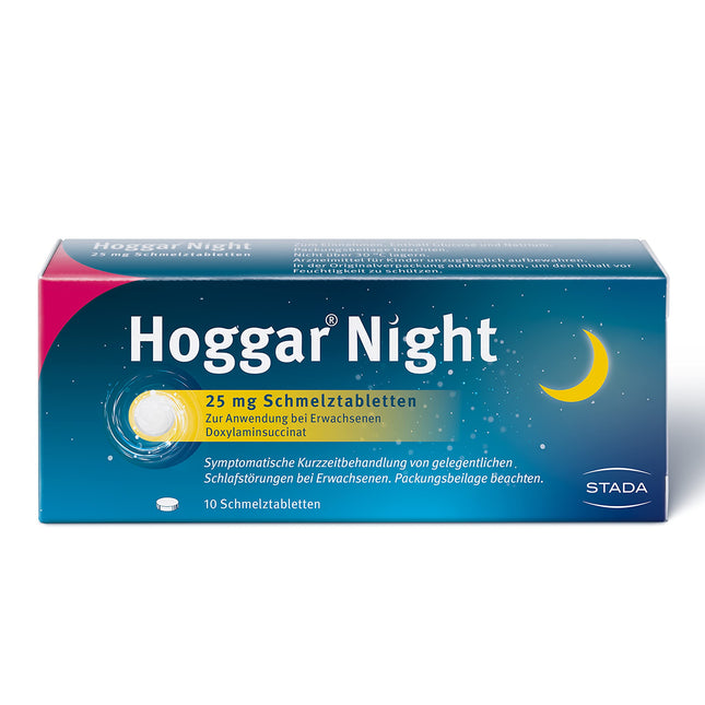 Hoggar Night – Sleeping pills to help you fall asleep and for acute sleep disorders – Well tolerated, for restful sleep – 1 x 10 meltable tablets