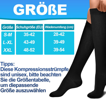 CAMPSNAIL compression stockings for women and men, support stockings, compression socks for flights, sports, travel, running