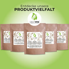 Organic Acacia Fiber Powder 400 g – E414 Gum Arabic Type 4918 | 90% fiber, soluble &amp; tasteless | vegan, gluten-free, non-GMO | Made in Germany - DE-ÖKO-037 | GreatVita