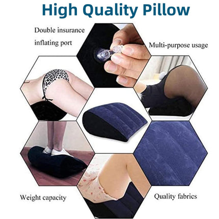 Sex Pillow Sex Lumbar Pillow Inflatable Wedge Triangle Pillow Sex Love Position Furniture Erotic Sex Travel Pillow for Couples