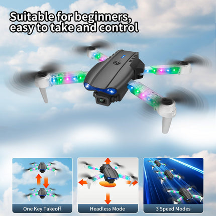 OBEST Drone with 1080P Camera with LED Lights for Kids and Adults, Foldable Quadcopter with WiFi Transmission, One Key Takeoff/Landing, 3D Flips, 2 Batteries, Drone Toy Gifts for Boys Girls